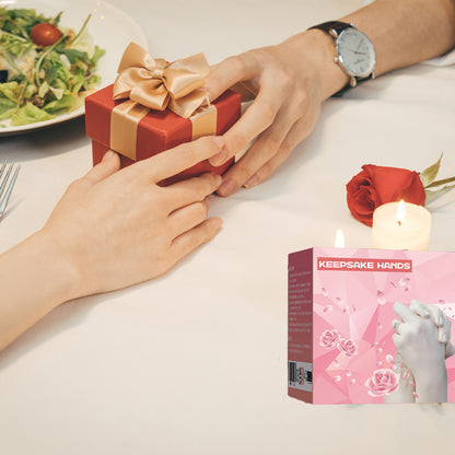 Couple Hand Mold Gypsum Powder Valentine's Day Gift Holidays DealSniper.net Clone Powder 400g