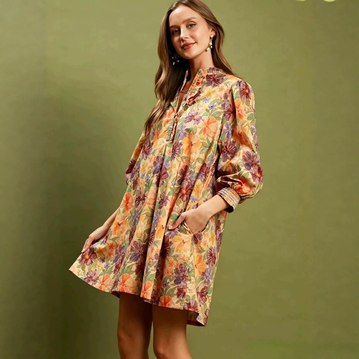 New Arrival Dresses Casual Fashion Floral Print Dress Women Gym From House