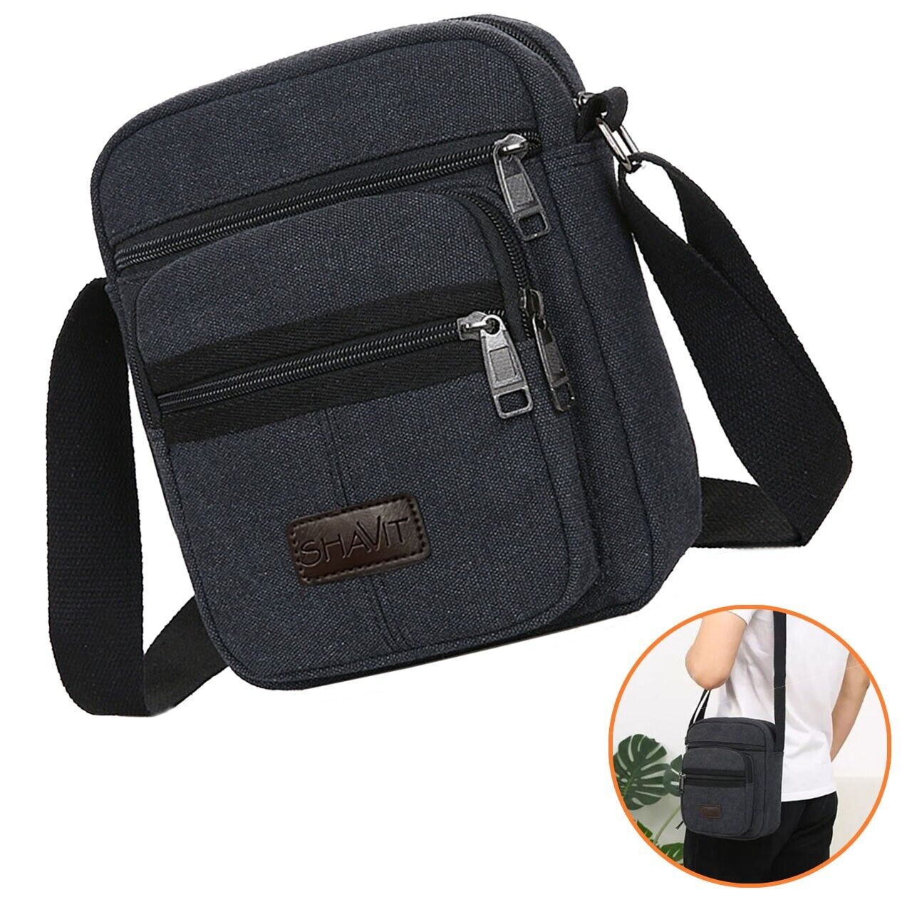 Messenger Bag Shoulder Bag Crossbody Canvas Bags Casual Satchel Vintage Bag Men dealsniper-net