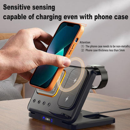 15W Wireless Chargers Stand 5 In1 LED Digital Alarm Clock Electronics dealsniper-net