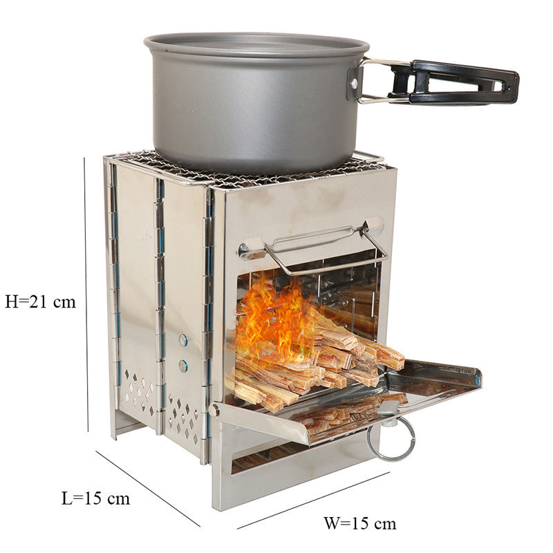 Lightweight Camping Wood Stove Adjustable Folding Wood Stove Outdoor DealSniper.net