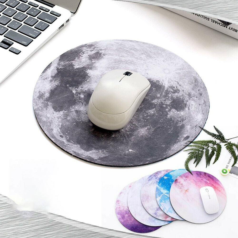 Space Round Mouse Pad PC Gaming Non Slip Mice Mat For Laptop Notebook Computer Gaming Mouse Pad Gadgets dealsniper-net