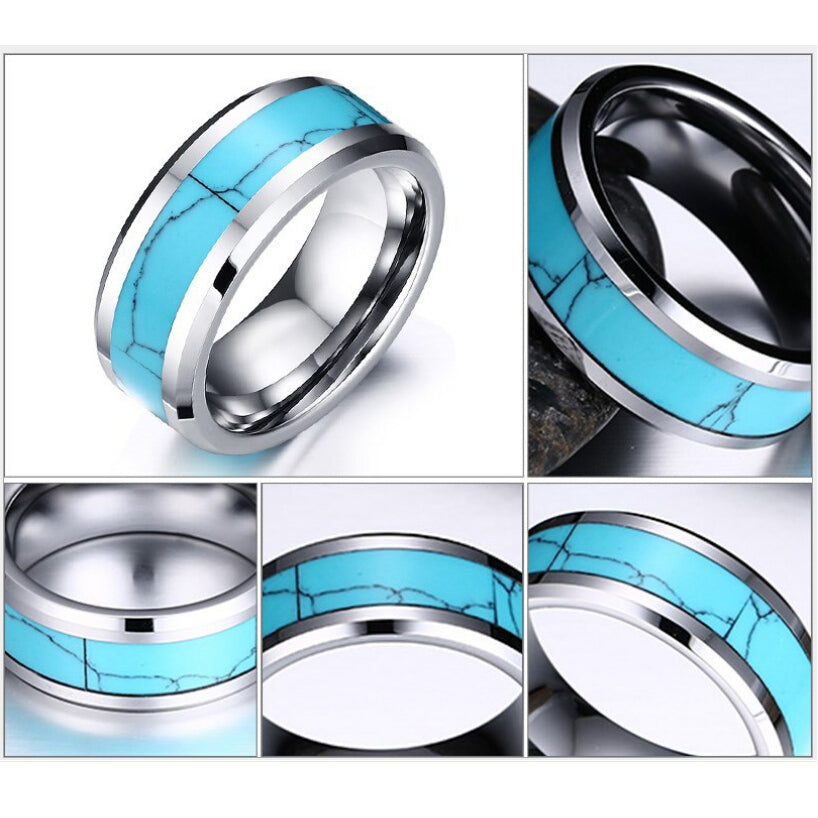 Blue Stone Carbide Ring Jewelry DealSniper.net