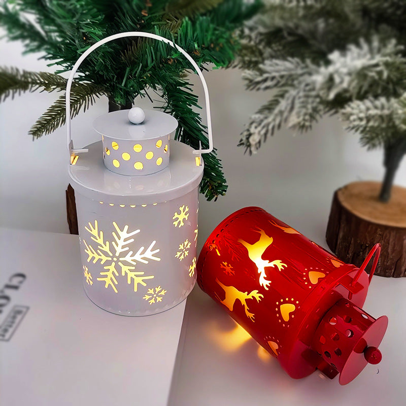 Christmas Candle Lights LED Small Lanterns Wind Lights Electronic Candles Nordic Style Creative Holiday Decoration Decorations Holidays dealsniper-net