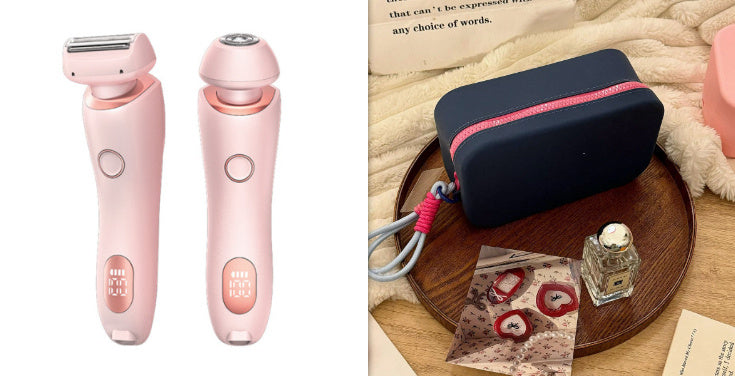 2 In 1 Hair Removal Epilator USB Rechargeable Trimmer Beauty dealsniper-net Pink and Rose Pink set USB