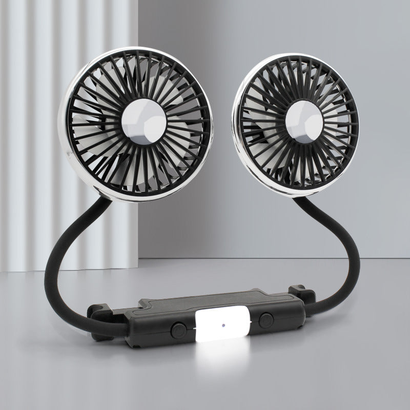 Car Double-headed With Light Hose Seat Fan