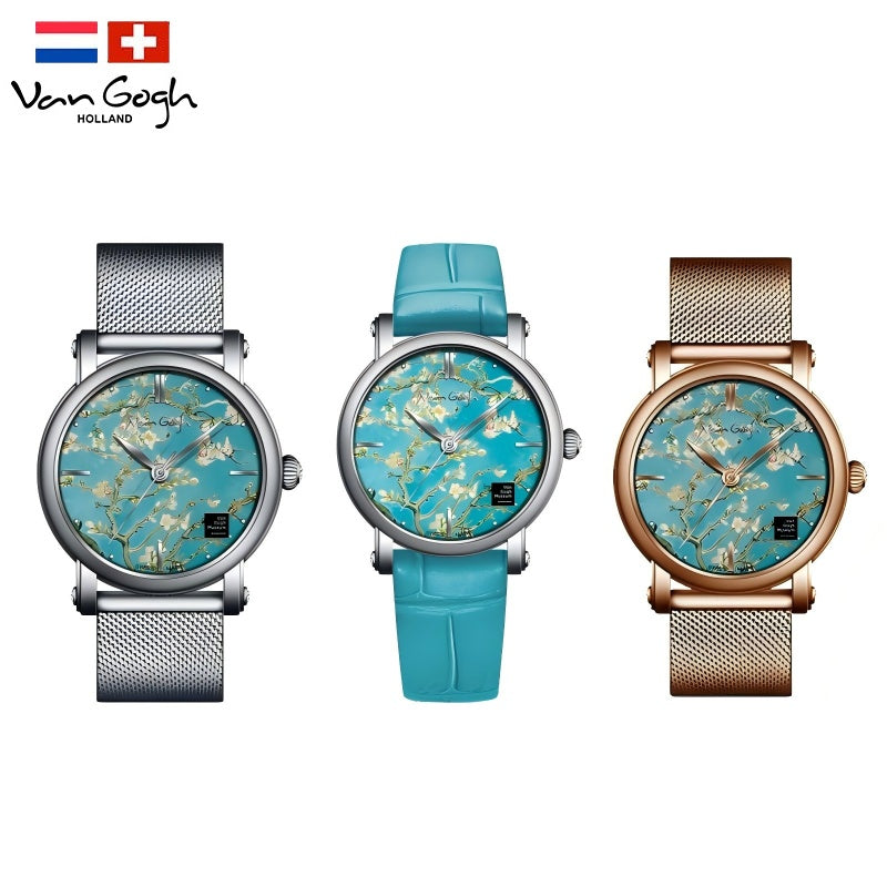Van Gogh Almond Blossom Series Women's Quartz Watch Jewelry DealSniper.net