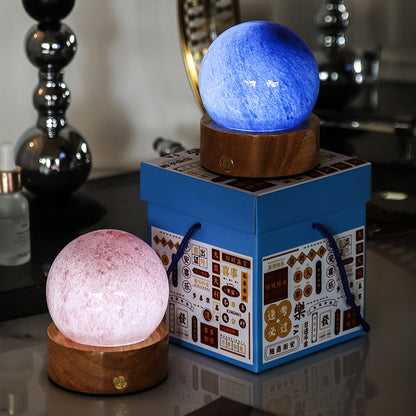 Crystal Glass Small Night Lamp Touch Ambience Light Home Decor Gym From House