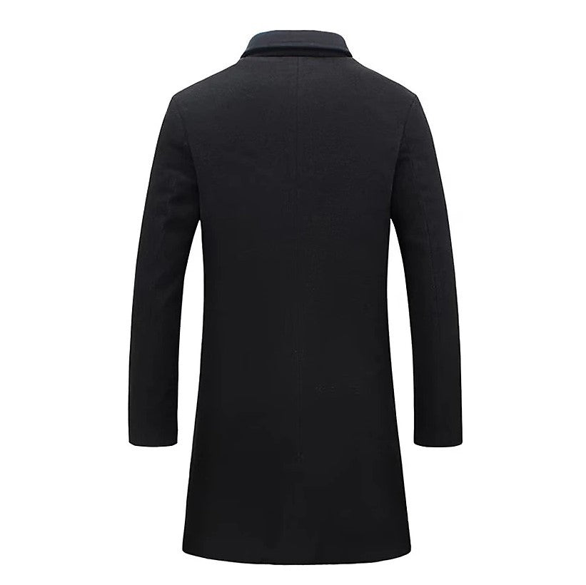 Winter Lapel Trench Coat Fashion Pocket Single Breasted Men Gym From House