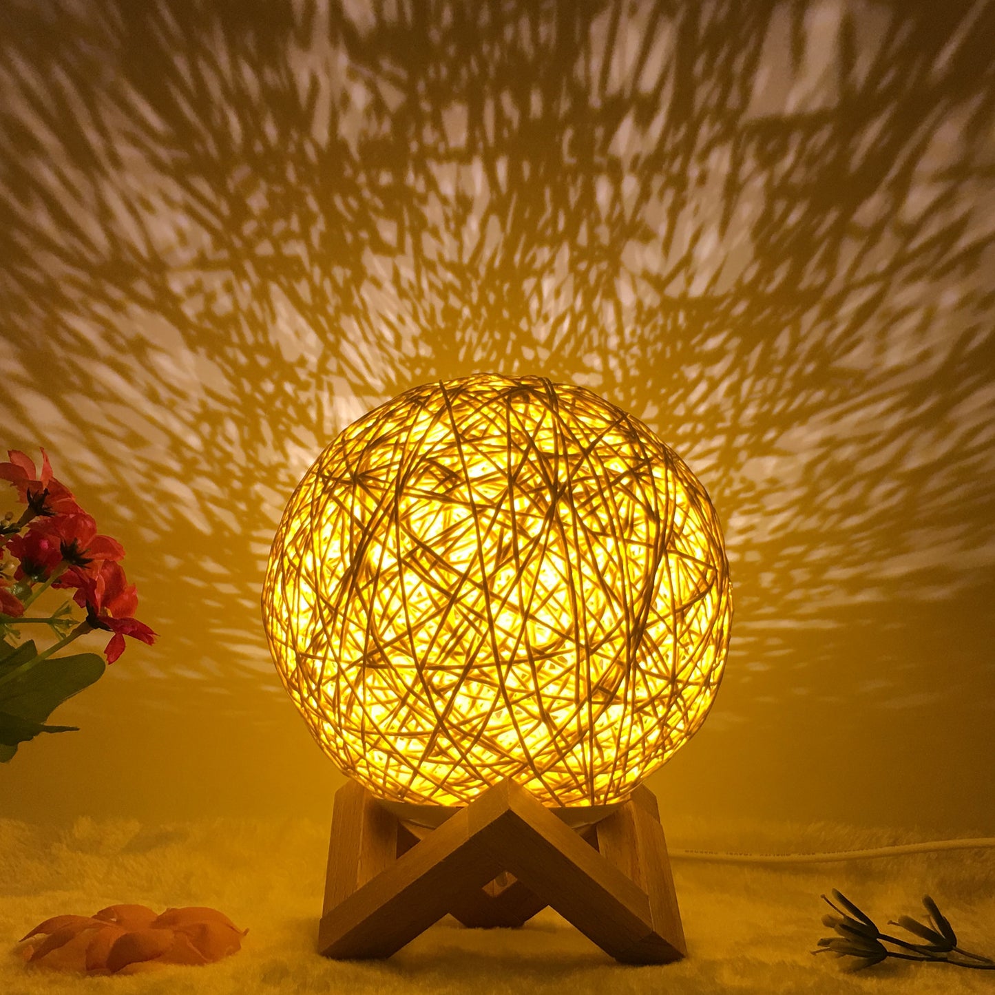 Creative Linen Table Lamp Novel and Unique LED Intelligent Home Decor Gym From House Gold shelf Button 15cm