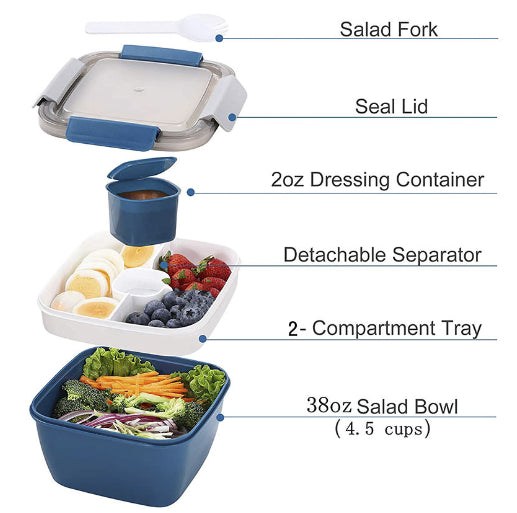 Small New Plastic Lunch Box Microwave Available Kitchen Gym From House 1.5L blue
