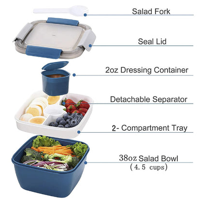 Small New Plastic Lunch Box Microwave Available Kitchen Gym From House 1.5L blue