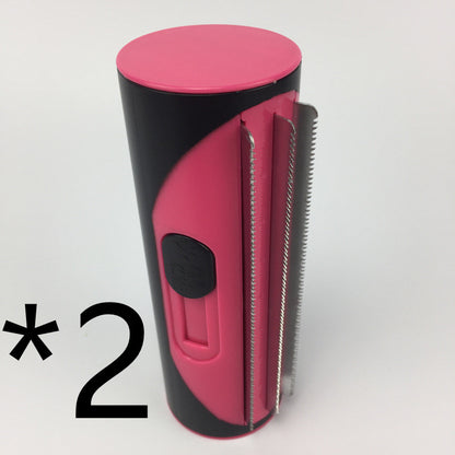 Pet Dog Hair Comb Lint Roller Dog Cat Puppy Cleaning Brush Pets dealsniper-net Opp installation 2pcs Pink