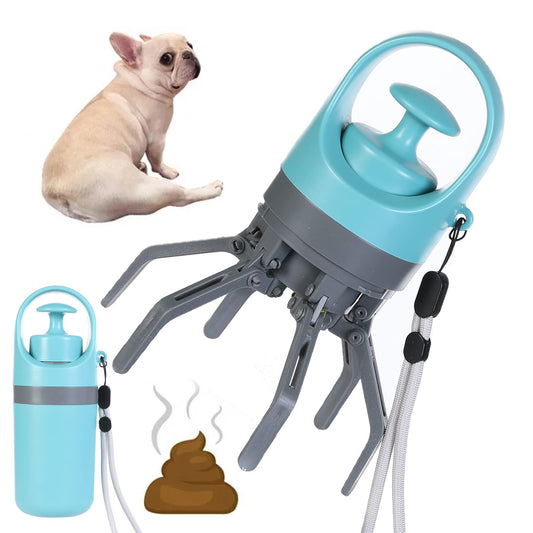 Portable Lightweight Dog Pooper Scooper With Built-in Poop Bag Pets dealsniper-net