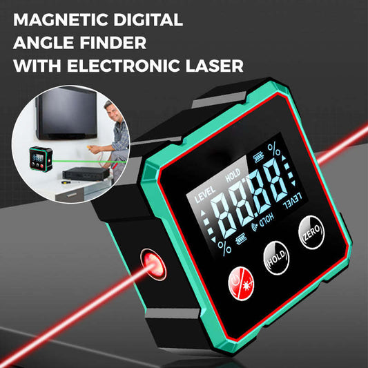 Magnetic Digital Angle Finder With Electronic Laser Gauge Protractor Tools DealSniper.net