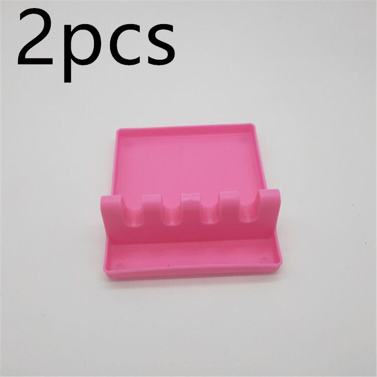 Kitchen Silicone Spoon Pad Spatula Mat Kitchen dealsniper-net PINK2pcs