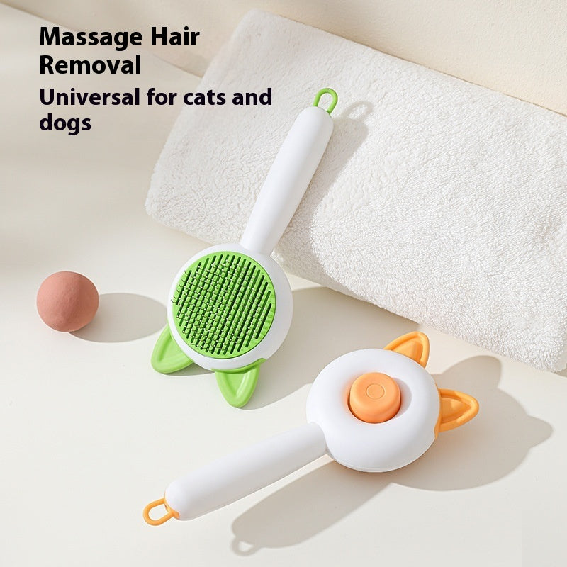 Pet Dog Brush Cat Comb Self Cleaning Pet Hair Remover Brush Pets Gym From House