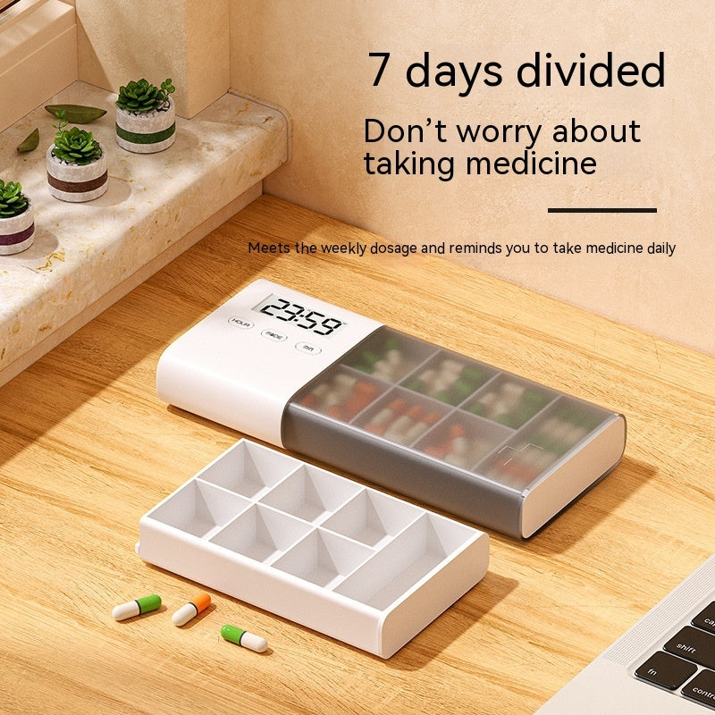 Portable Electronic Portable Mini Timing Medicine Smart Pill Box