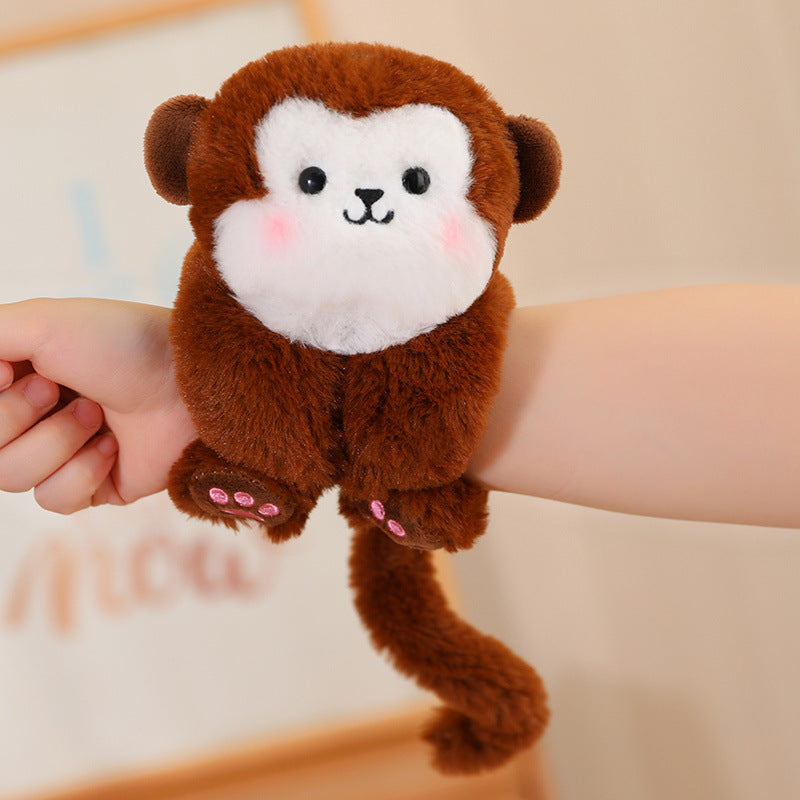 Cartoon Creative Snap Loop Plush Toys Kids DealSniper.net Little Monkey 25cm