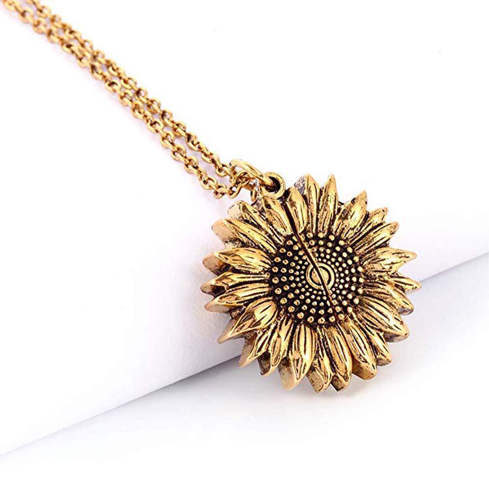 You Are My Sunshine Sunflower Necklace Women Men Women dealsniper-net