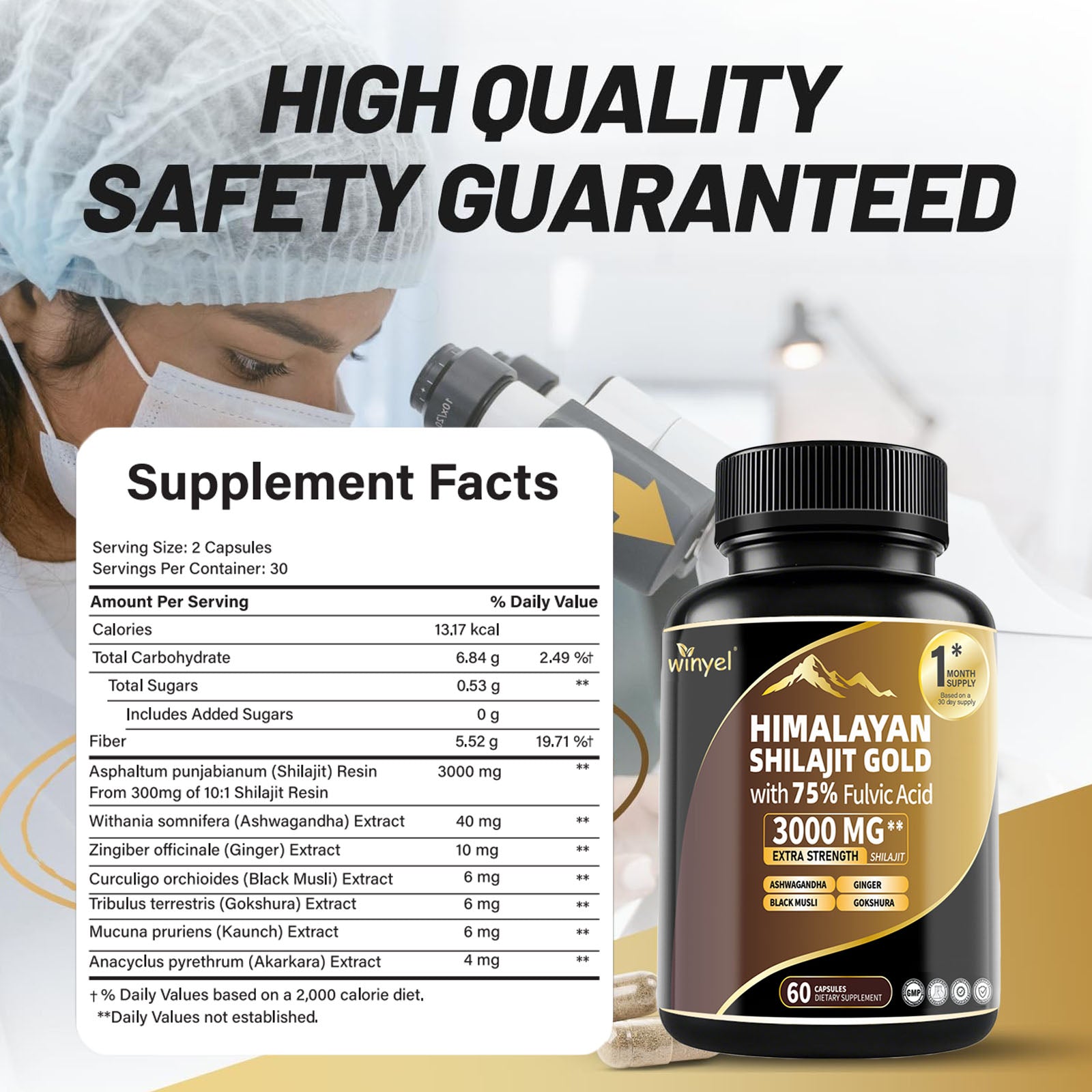 Shilajit Capsules, Ashwagandha Gokshura, 85 Trace Minerals Beauty Gym From House