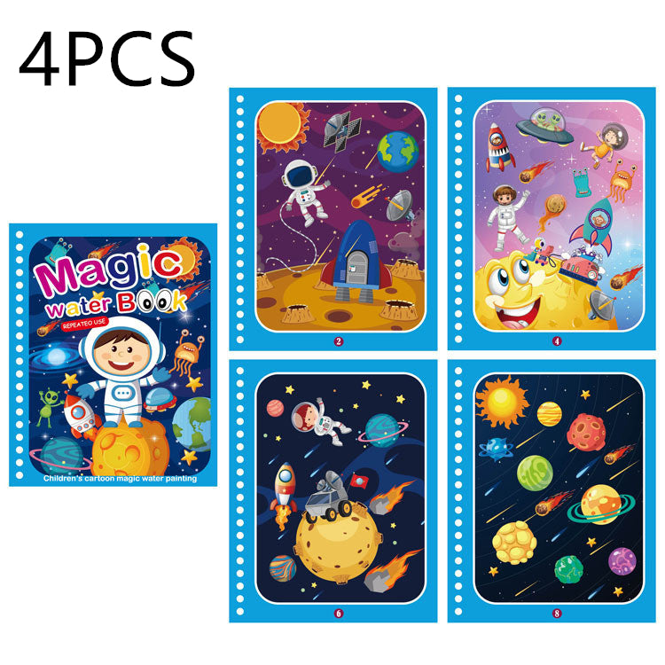 Children's Creative Magic Water Painting Book Kids dealsniper-net 4pcs Cosmic theme