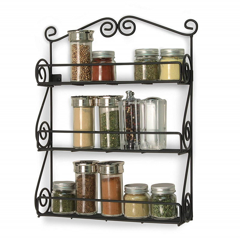 Modern Minimalist Iron Kitchen Storage Rack Wall Hanging Holder Kitchen DealSniper.net Type A