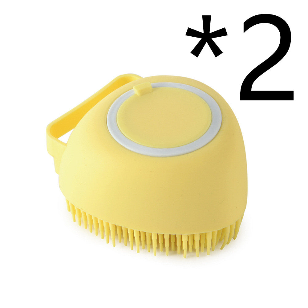 Silicone Dog Bath Massage Gloves Brush Pet Cat Bathroom Cleaning Tool