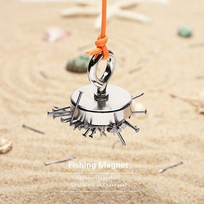Fishing Magnet with Lifting Ring Magnetic Retrieving Lake Treasure Hunt Collects Outdoor DealSniper.net
