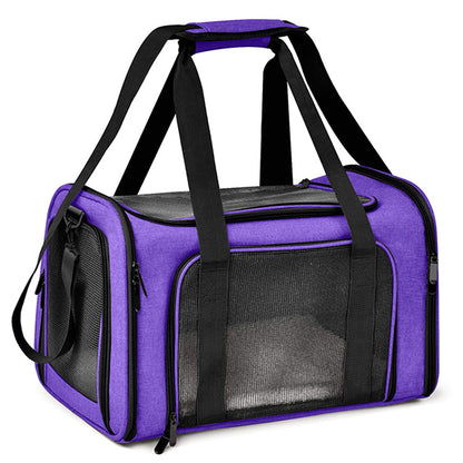 Portable And Breathable Small Dog And Cat Portable Pet Travel Bag Pets Gym From House Purple Extra large size