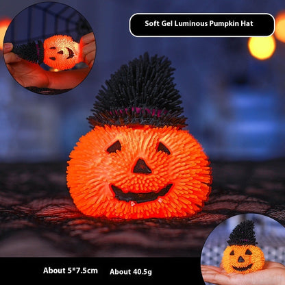 Halloween Tpr Pressure Reduction Toy Luminous Ball Holidays DealSniper.net Halloween Flash Hooded Pumpkin