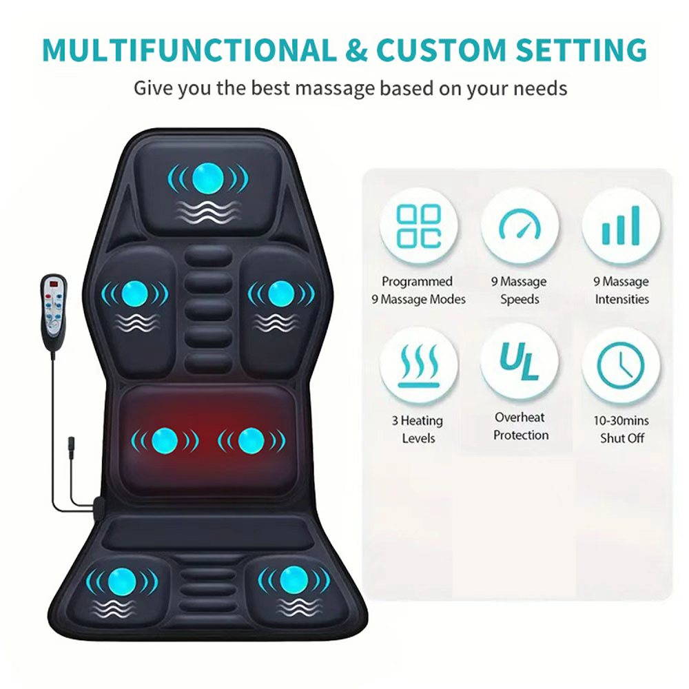 Massage Cushion With Heat 9 Modes Multi Position Body Relief Beauty dealsniper-net