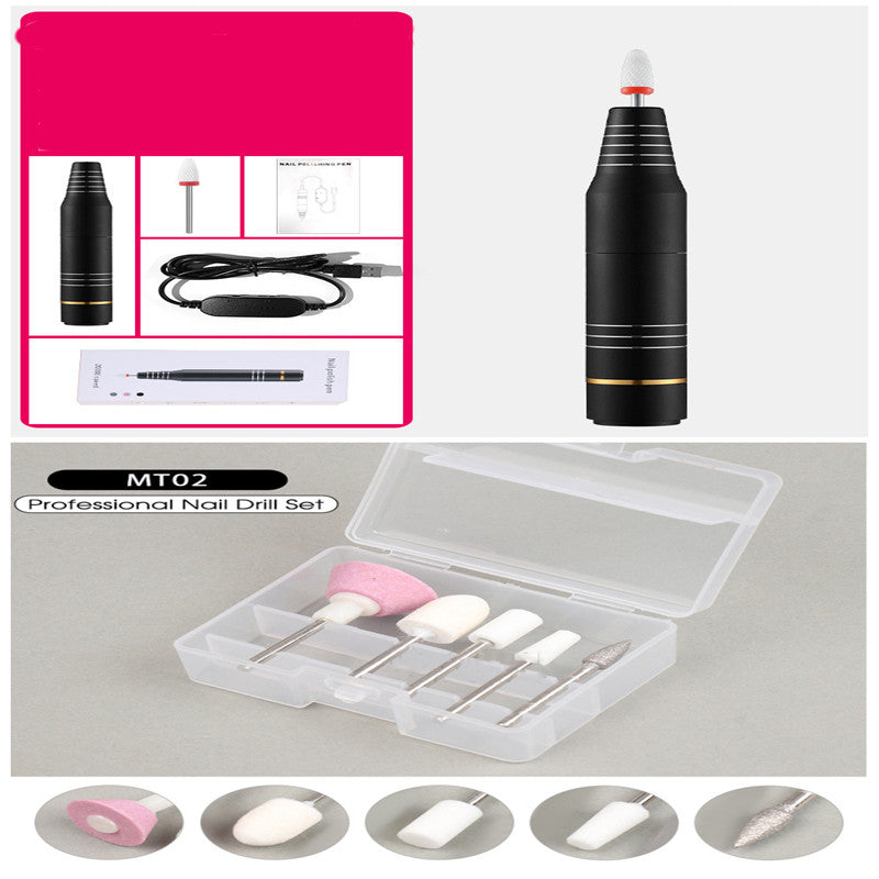 New Mini Electric Nail Sander Beauty Gym From House Black set USB