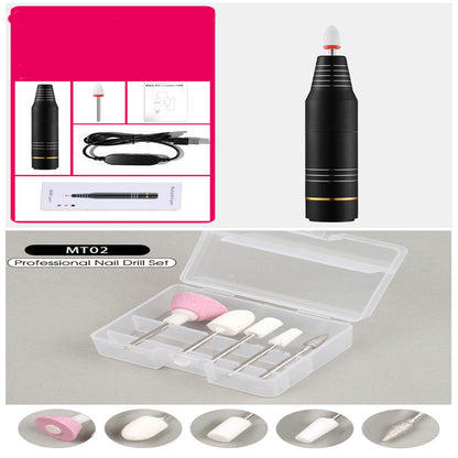 New Mini Electric Nail Sander Beauty Gym From House Black set USB