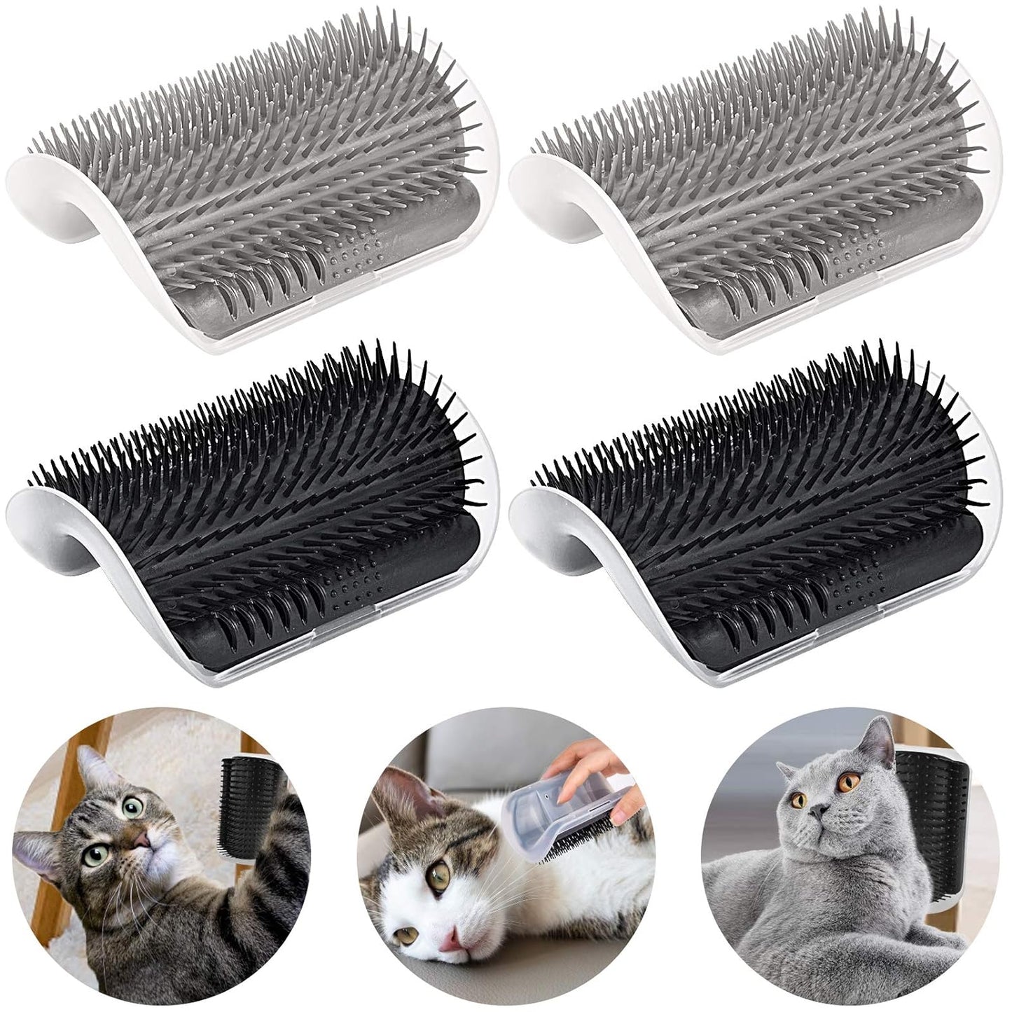 Cat Self Groomer Arch Self Cleaning Slicker Brush Upgraded Cat Brushes Pets Gym From House