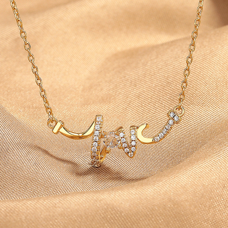 Light Luxury Minority Design LOVE Necklace For Women Jewelry dealsniper-net Gold