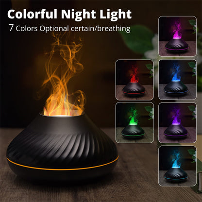 New Volcanic Flame Aroma Diffuser Essential Oil Lamp Home Decor dealsniper-net