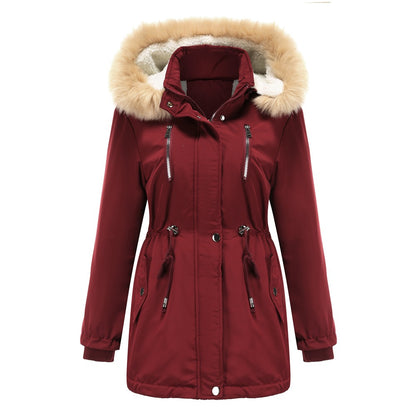 WInter Coat Detachable Hooded Feece Jacket Women