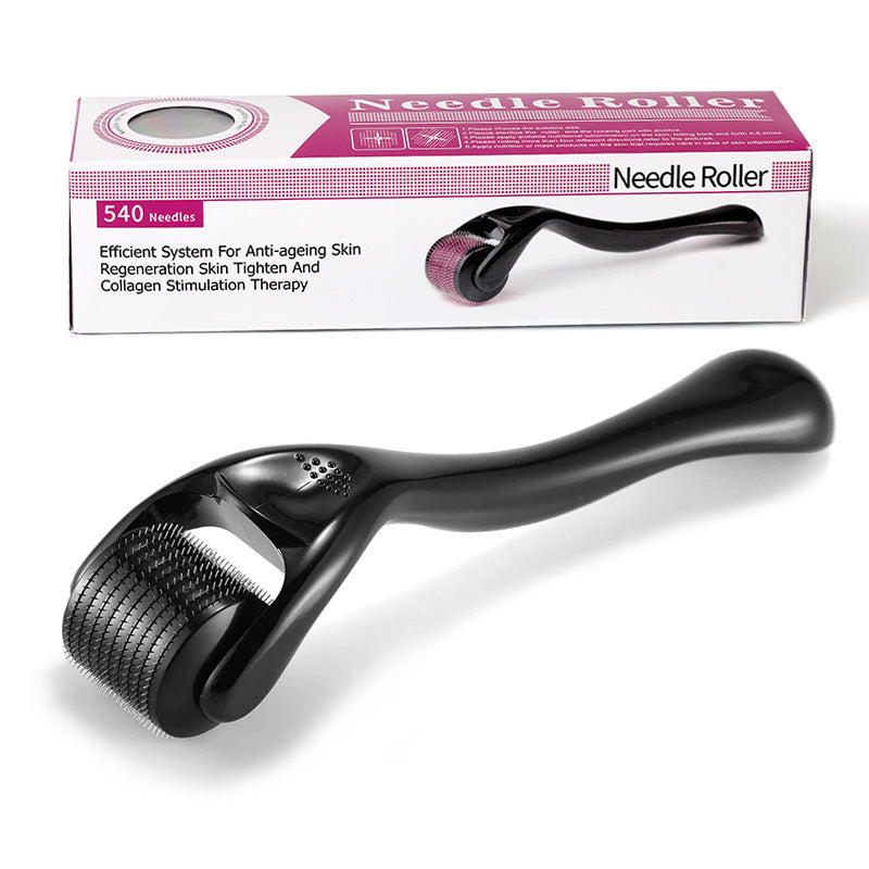 Derma Roller For Hair Beard 540 Titanium Microneedle For Men Men dealsniper-net Black roller A