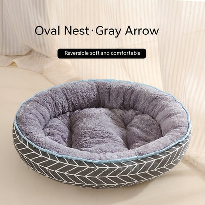 Four Seasons Universal Cat Nest For Deep Sleep Pets dealsniper-net Gray Arrow L