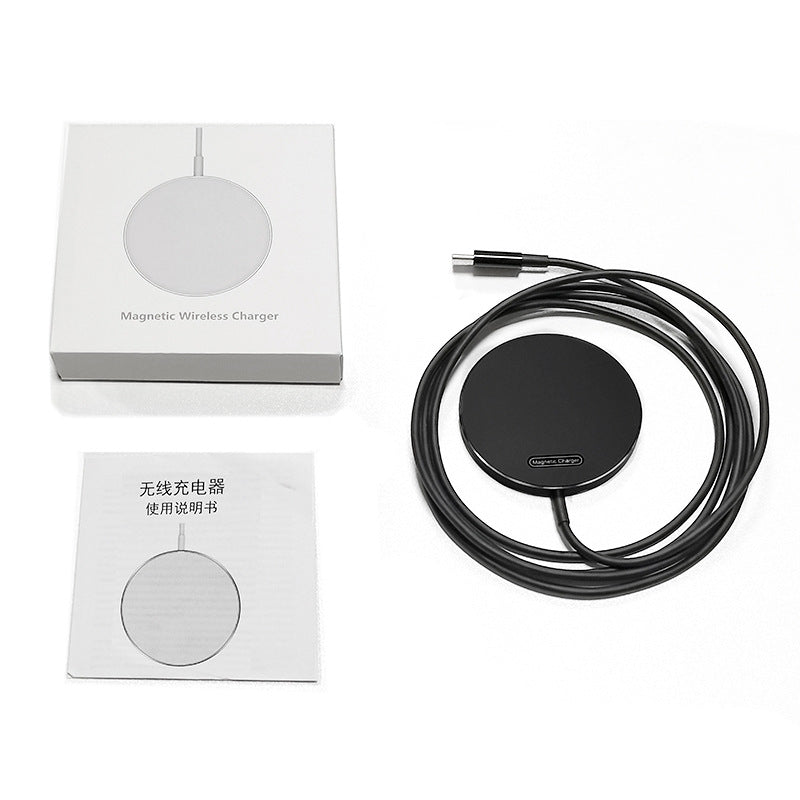 Transparent Magnetic Wireless Charger Phone Electronics Gym From House Black
