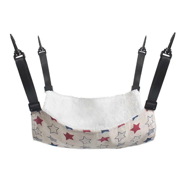 Lamb Fleece Cat Hanging Beds Pets Cage Hammock Bed Pets Gym From House 27x27cm Red Star Autumn And Winter