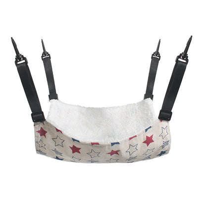 Lamb Fleece Cat Hanging Beds Pets Cage Hammock Bed Pets Gym From House 27x27cm Red Star Autumn And Winter