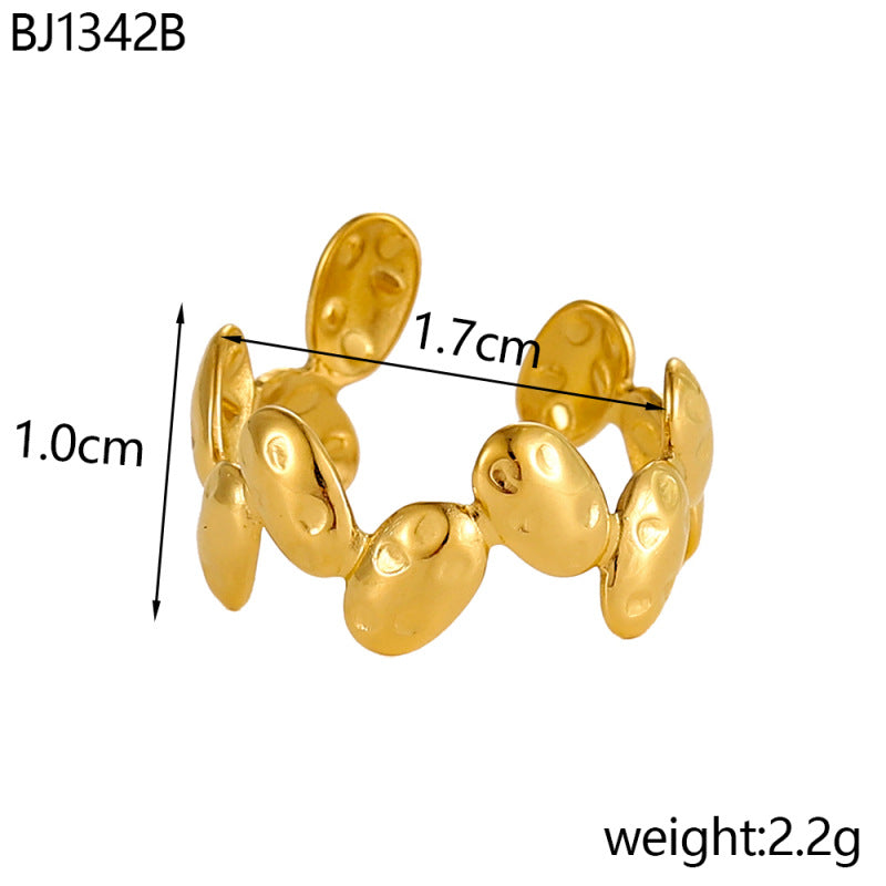 Fashion Trendy Open Titanium Steel Ring For Women Jewelry Gym From House BJ1342B