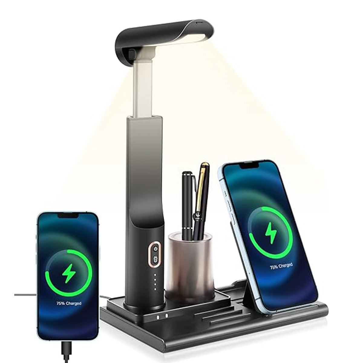 3 In 1 Multifunctional Led Desk Light  With 15W Fast Wireless Charger