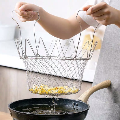 Stainless Steel Deep-fried Kitchen French Fries Tools Drain Kitchen DealSniper.net
