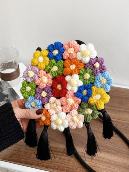 Ethnic Fluffy Bag For Women Round Bag Stylish And Versatile Women dealsniper-net