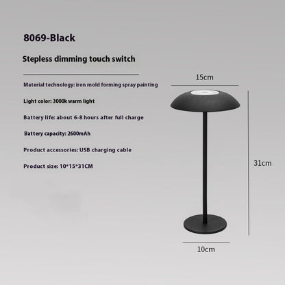Dimming Touch Atmosphere Charging Lamp Decorative Ornaments Home Decor Gym From House 2600mAh Black