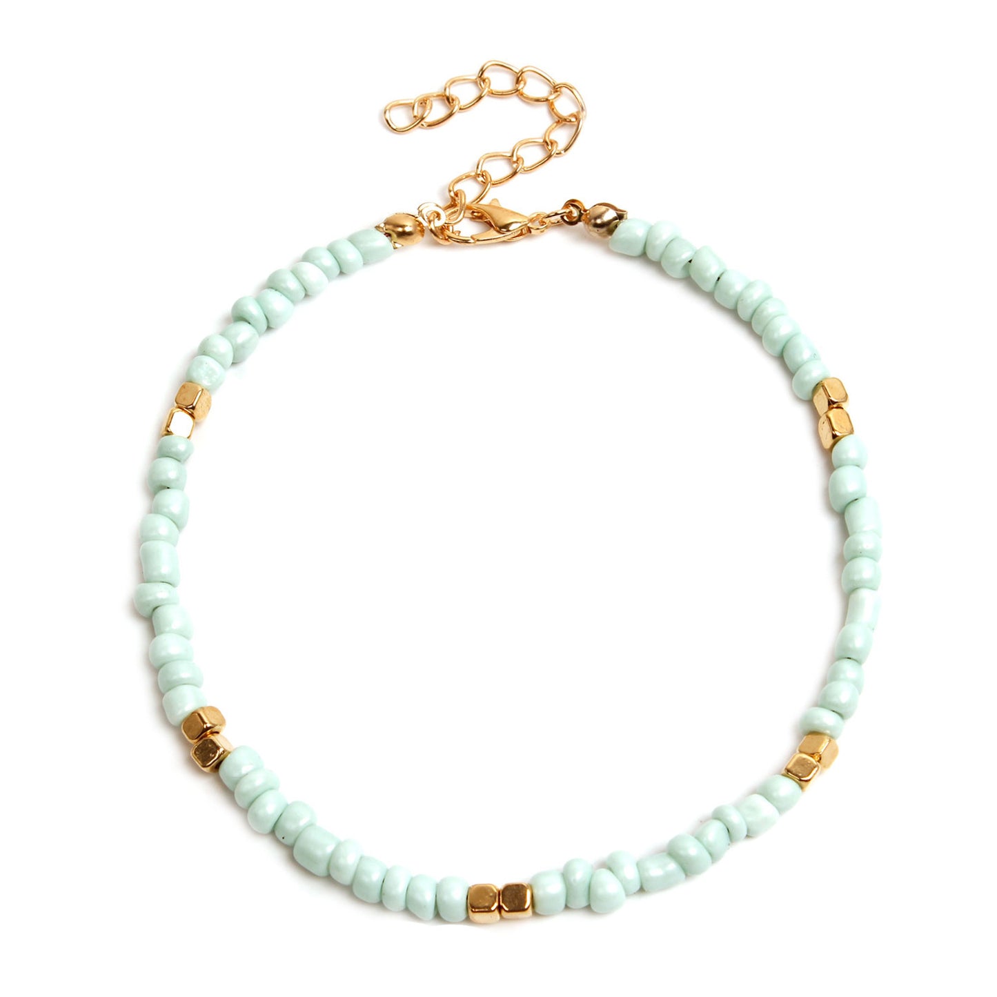 New Golden Rice Bead Beach Anklet Women Jewelry Gym From House Light Green
