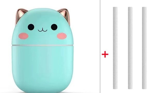 Mini Humidifier New Cute Pet Desktop Office Home Decor Gym From House A301 Duckweed Green With 3pcs filter element